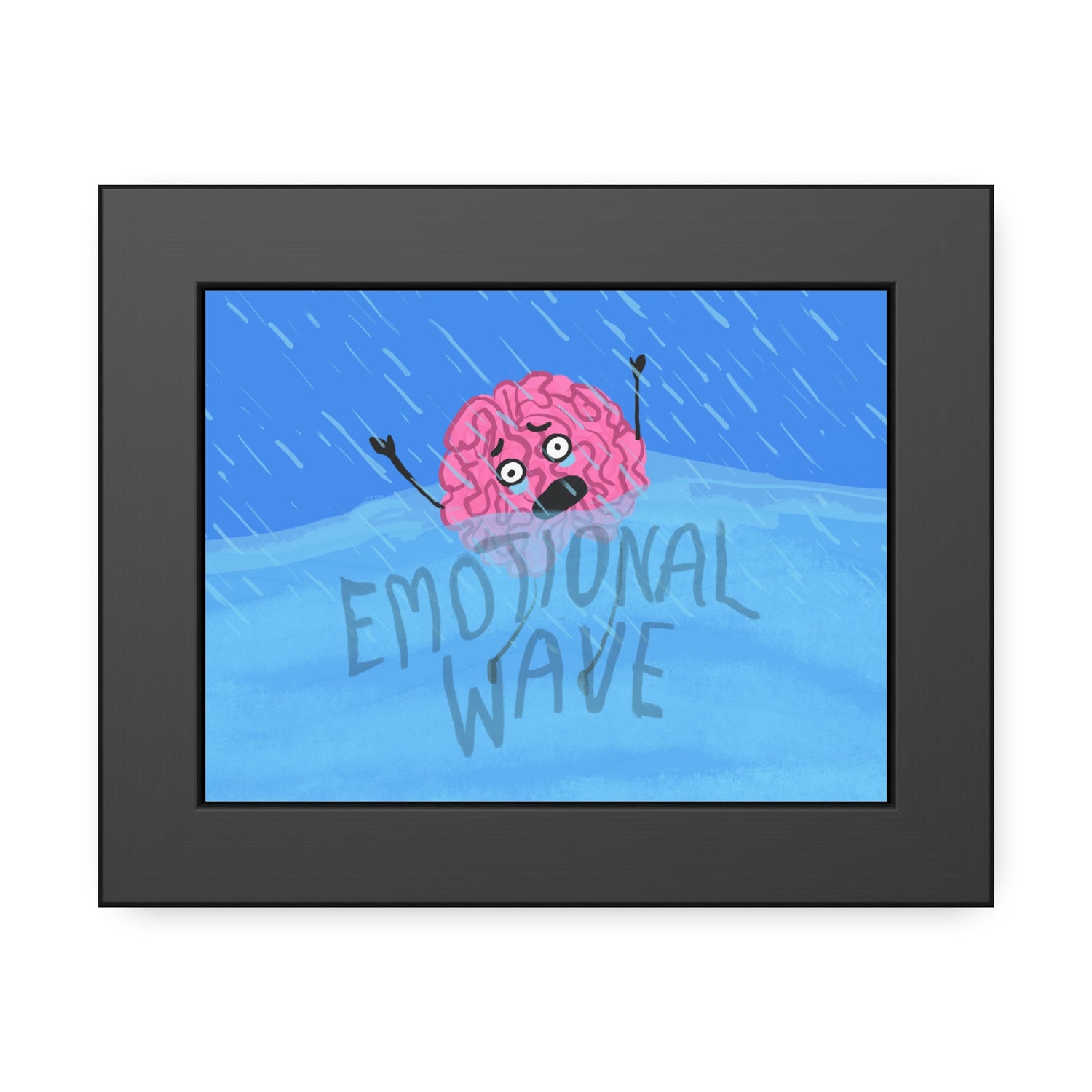 Brainey (Emotional Wave) Framed Paper Poster