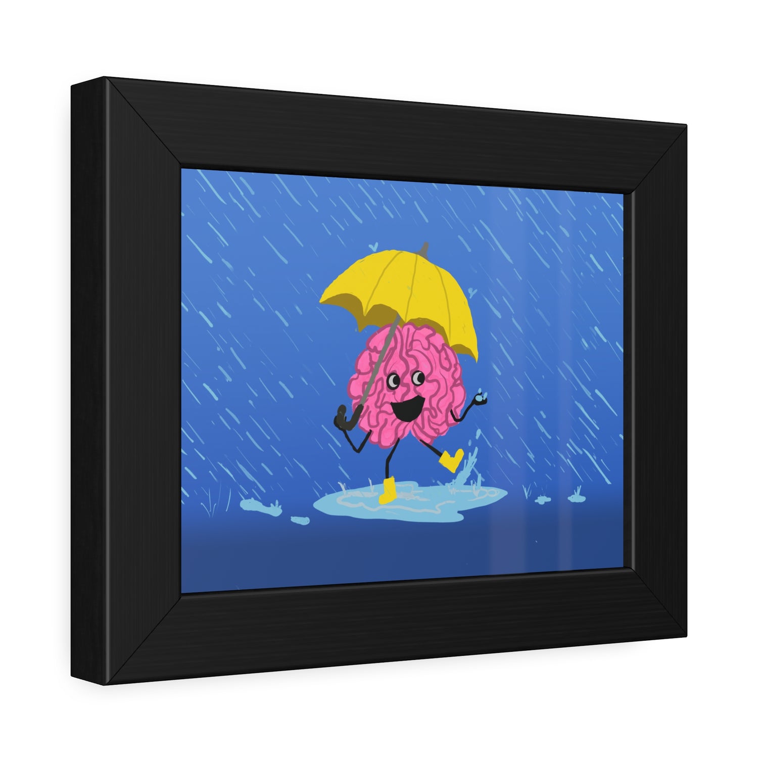Brainey (Dancing in the Rain) Framed Paper Poster