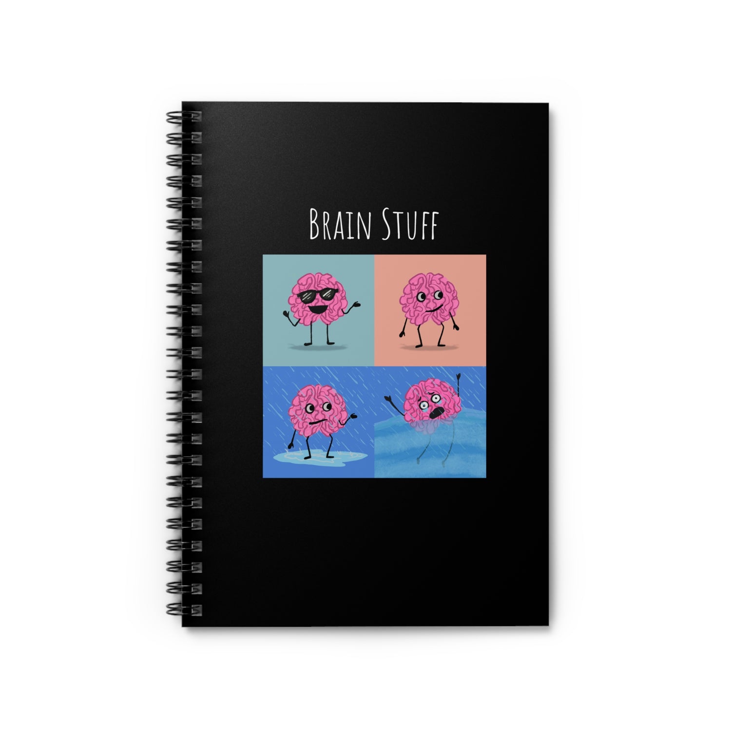 Brainey Spiral Notebook - Ruled Line
